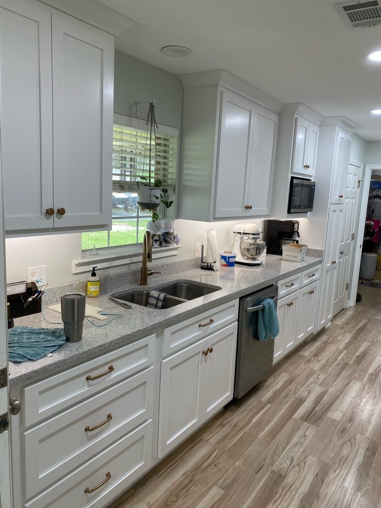 Contemporary Kitchen Design with Sleek Fixtures and Ample Storage